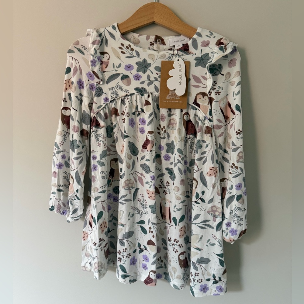 NWT Angel Dear Owls Dress & Leggings Set, 2T